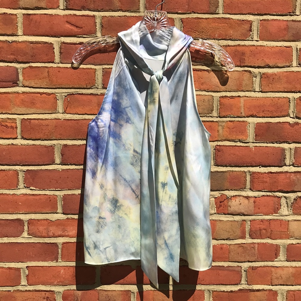 Revolve Generation Love Kaylee Printed Silk Blouse - Picture 15 of 16